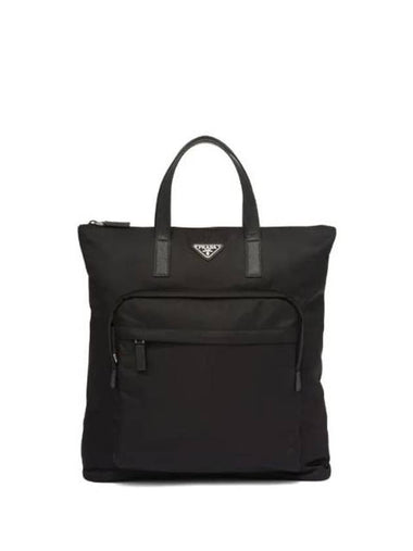 Triangle Logo Re-Nylon Tote Bag Black - PRADA - BALAAN 1