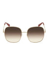 Eyewear Square Metal Sunglasses Brown - SALVATORE FERRAGAMO - BALAAN 1