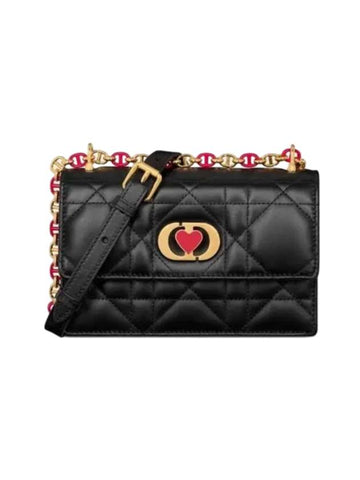 Amour Miss Caro Macrocannage Mini Cross Bag Black - DIOR - BALAAN 1