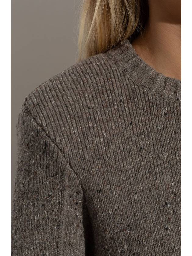 Veneta Crew Neck Knit Top Grey - BOTTEGA VENETA - BALAAN 6