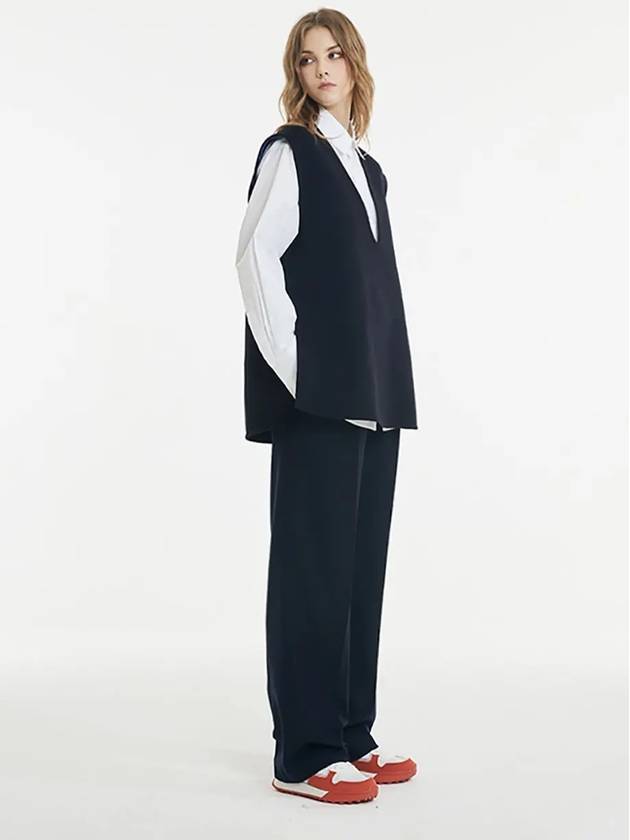 V-neck wool vest black 303 - VOYONN - BALAAN 9