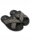 oblique jacquard sandals black - DIOR - BALAAN.