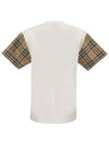 Vintage Check Sleeve Short Sleeve T-Shirt White - BURBERRY - BALAAN 5