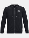 Essential Fleece Hooded Jacket Black - UNDER ARMOUR - BALAAN 2