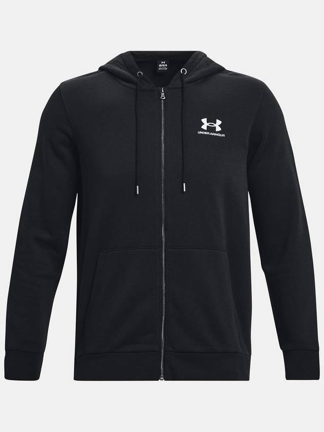 Essential Fleece Hooded Jacket Black - UNDER ARMOUR - BALAAN 2