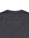 Heart Embroidered Logo Crew Neck Knit Top Heather Grey - AMI - BALAAN 5