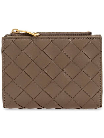 Bottega Veneta Wallet With Weave, Women's, Brown - BOTTEGA VENETA - BALAAN 1