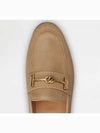 Women's Double T Logo Leather Loafers Beige - TOD'S - BALAAN 4