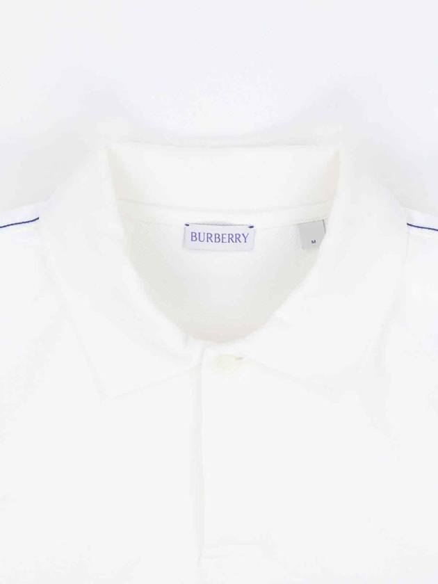 EKD Embroidery Regular Fit Polo Shirt White - BURBERRY - BALAAN 5