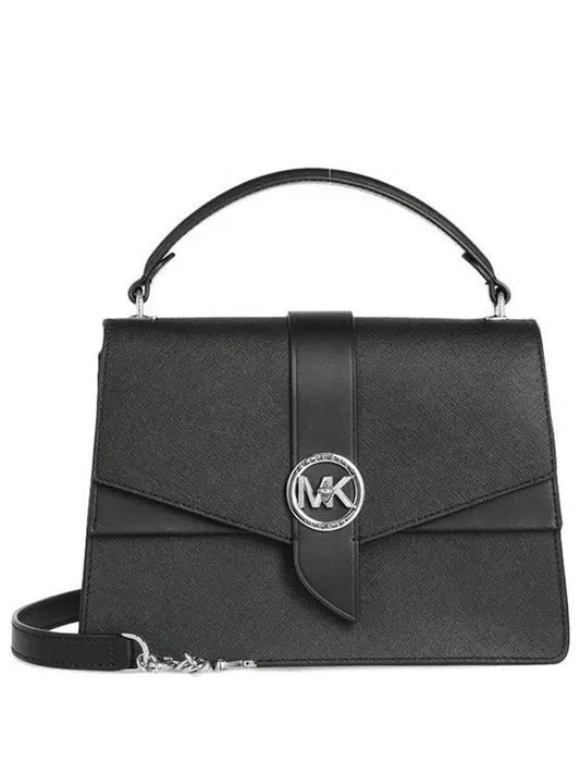 Greenwich Logo Leather Cross Bag Black - MICHAEL KORS - BALAAN 2