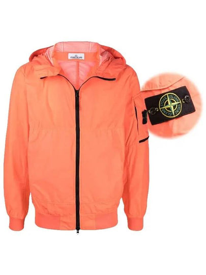 Men's Wappen Patch Naslan Watro Hooded Jacket Orange - STONE ISLAND - BALAAN 2