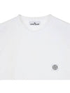 Compass Patch Regular Fit Cotton Short Sleeve T-Shirt White - STONE ISLAND - BALAAN 5