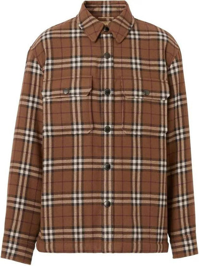 Vintage Check Over Long Sleeve Shirt Brown - BURBERRY - BALAAN 2