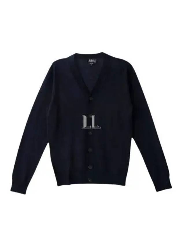 Samuel V-Neck Wool Cardigan Blue - A.P.C. - BALAAN 2