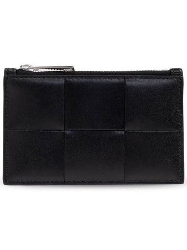 Leather Card Wallet Black - BOTTEGA VENETA - BALAAN 1