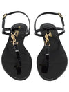 Women's Monogram Cassandra Sandals Black - SAINT LAURENT - BALAAN 2