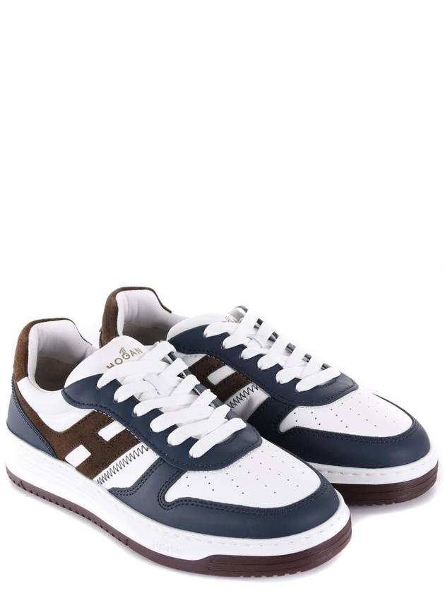 H630 leather low-top sneakers white blue - HOGAN - BALAAN 3