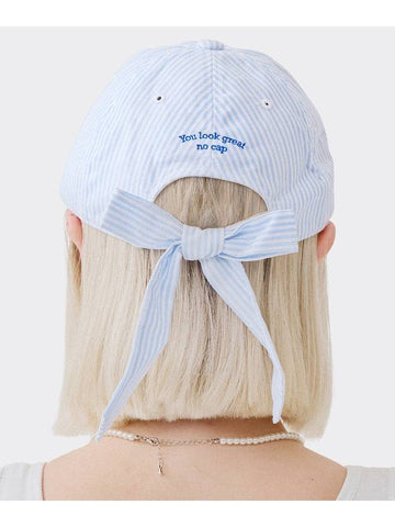 aox stripe ribbon ball cap blue - AOX - BALAAN 1