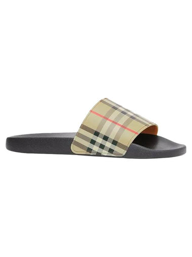 Vintage Check Slippers Beige Black - BURBERRY - BALAAN 1