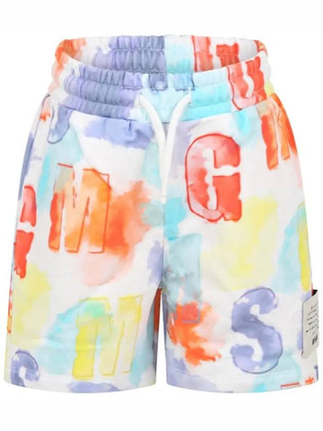 Kids Logo Print Short Pants Multi MS028985 200 - MSGM - BALAAN 1