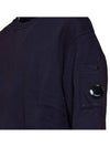 Brushed and Emerized Diagonal Fleece Lens Sweatshirt Purple - CP COMPANY - BALAAN 4