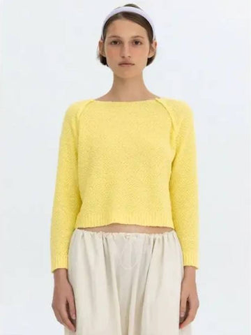 BOUCLE KNIT PULL OVER YELLOW - BENSIMON - BALAAN 1