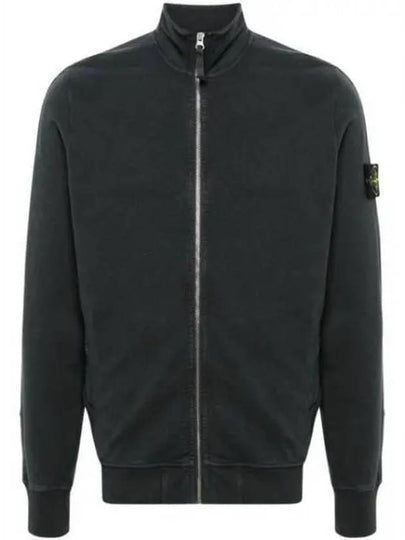 Cotton Zip-Up Jacket Dark Grey - STONE ISLAND - BALAAN 2