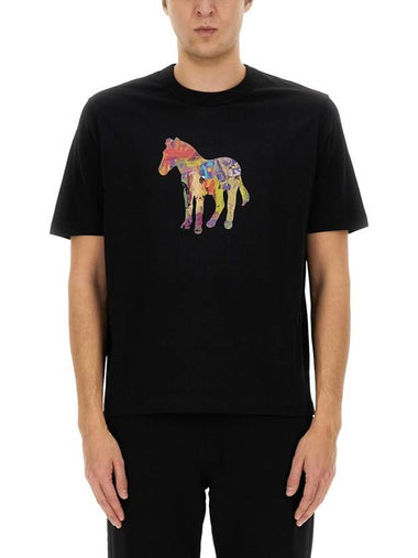 Craft Zebra Print Short Sleeve T-Shirt Black - PAUL SMITH - BALAAN 1