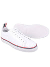 Tennis Vitello Calf Leather Low Top Sneakers White - THOM BROWNE - BALAAN 6