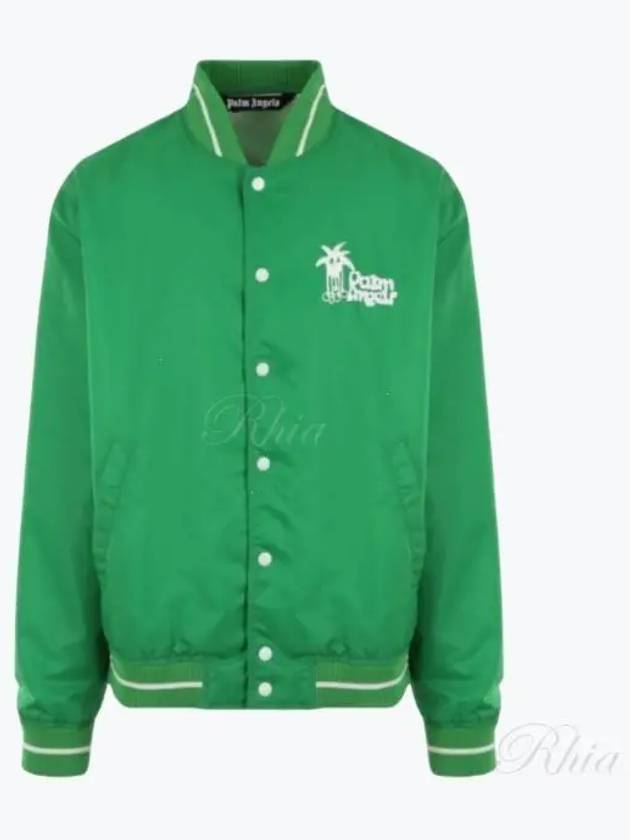 Derby Light Varsity Bomber Jacket Green - PALM ANGELS - BALAAN 2