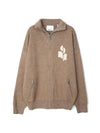 Logo High Neck Knit Zip-Up Cardigan Brown - ISABEL MARANT - BALAAN 1