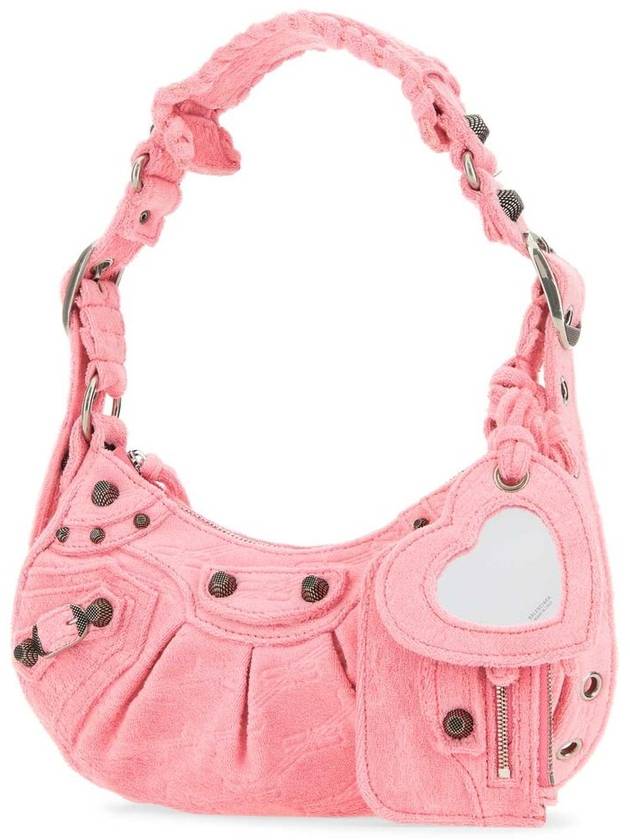 Le Cagole Crocodile Embossed Small Shoulder Bag Pink - BALENCIAGA - BALAAN 3