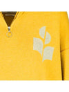 Azra Logo Half Zip Up Knit Top Yellow - ISABEL MARANT - BALAAN 5