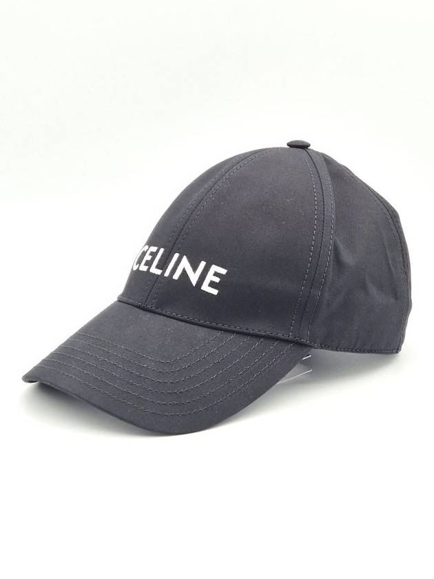 Embroidered Logo Cotton Ball Cap Black - CELINE - BALAAN 4