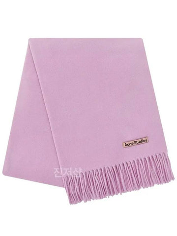 Acne Wool Fringe Muffler Oversized Candy Pink CA0209 DJS - ACNE STUDIOS - BALAAN 1