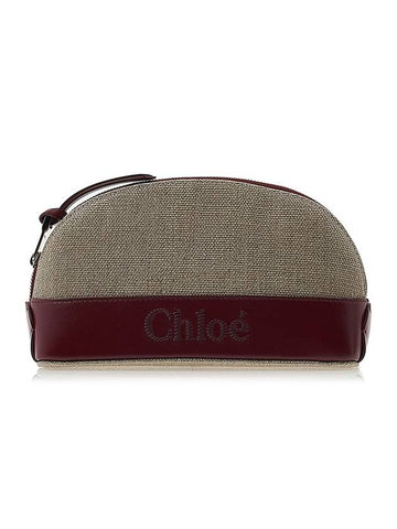 WoMen's Sense Pouch Bag Beige Red - CHLOE - BALAAN 1