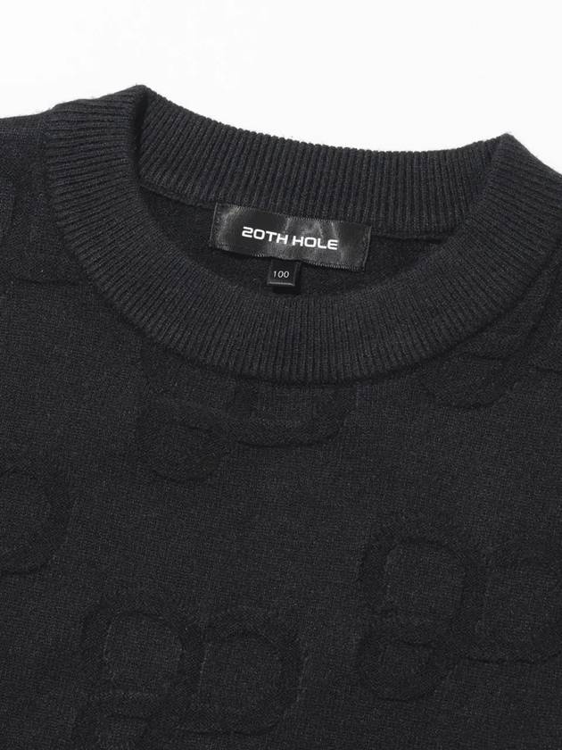 Men s viscose logo lettering jacquard knit BLACK - 20THHOLE - BALAAN 7