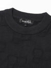 Men s viscose logo lettering jacquard knit BLACK - 20THHOLE - BALAAN 7