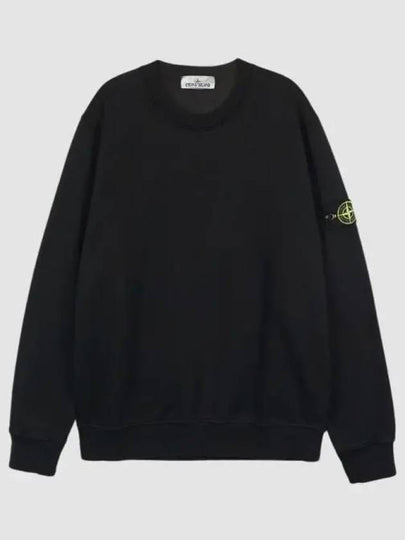 6100044 Organic Cotton Fleece Sweatshirt Black - STONE ISLAND - BALAAN 2