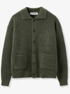 Button collar knit cardigan khaki olive - BLONDNINE - BALAAN 2