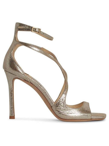 Jimmy Choo 'Azia' Silver Leather Sandals - JIMMY CHOO - BALAAN 1