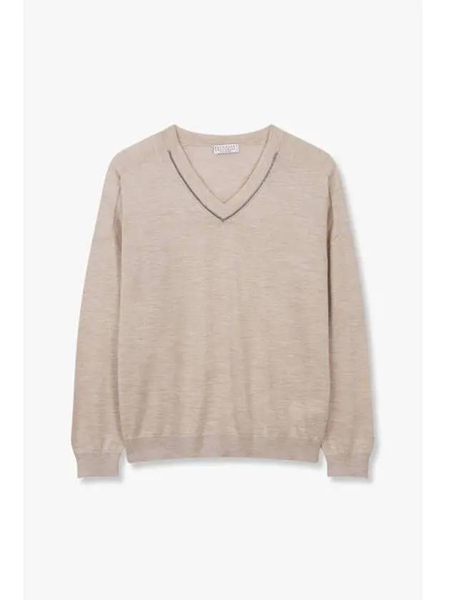 Women s Silk Cashmere Easy Knit Melange Beige - BRUNELLO CUCINELLI - BALAAN 1