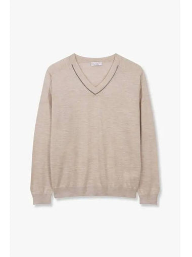 10 ePoint Women s Silk Cashmere Easy Knit Melange Beige - BRUNELLO CUCINELLI - BALAAN 1