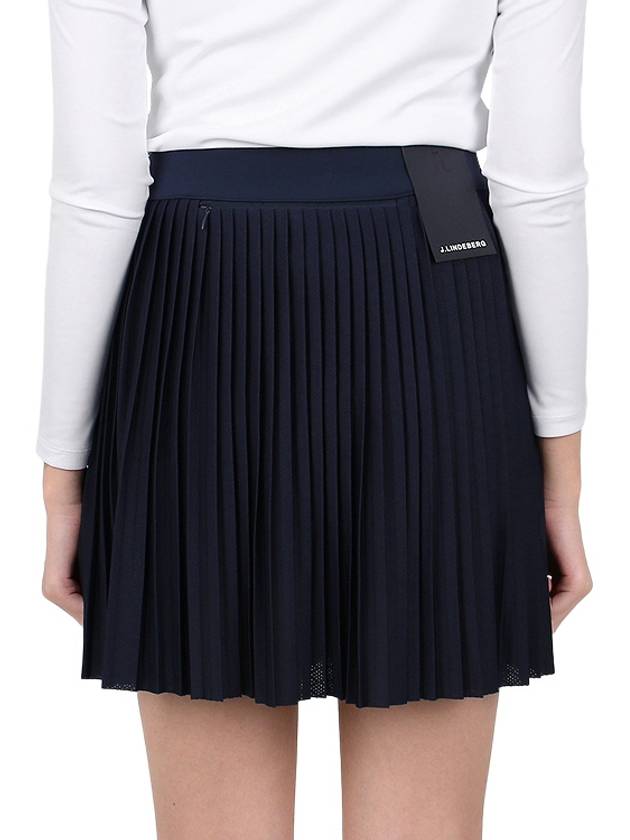 Women's Binx Pleated Skirt Navy - J.LINDEBERG - BALAAN 6