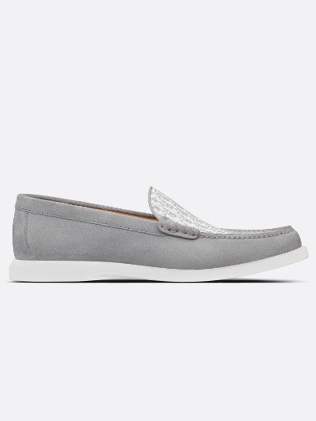 Granville Oblique Jacquard Suede Loafers Grey - DIOR - BALAAN 3