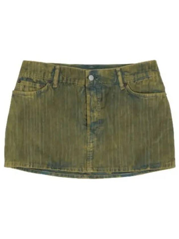 mini denim cord skirt brown blue women - ACNE STUDIOS - BALAAN 1