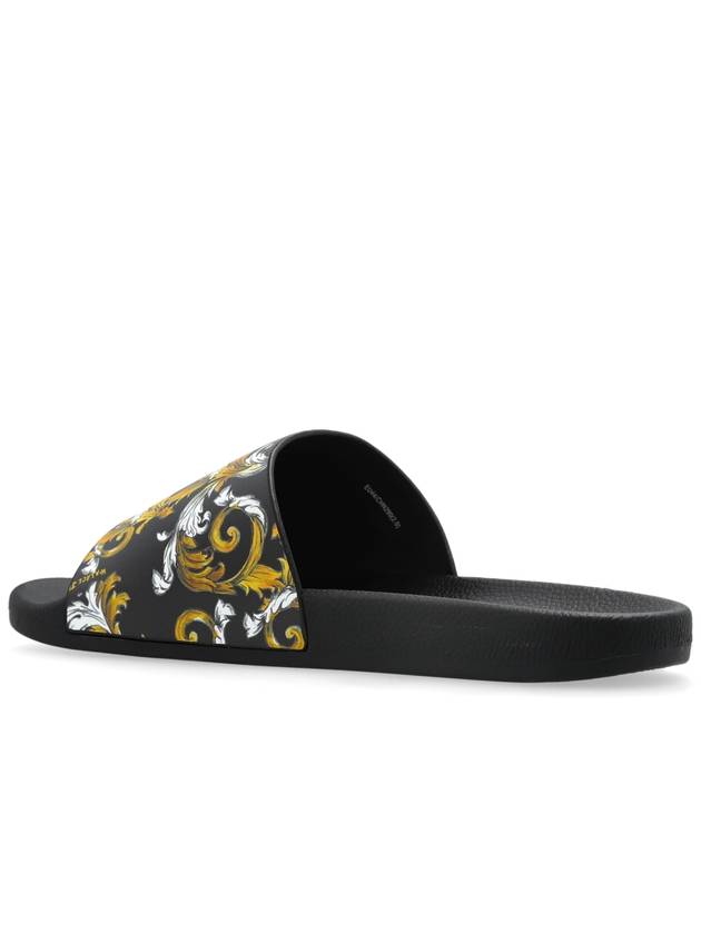 Versace Jeans Couture Rubber Slides With Print, Men's, Black - VERSACE - BALAAN 5