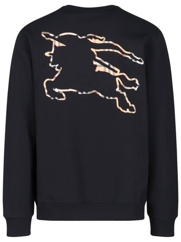 Check EKD Cotton Sweatshirt Black - BURBERRY - BALAAN 6