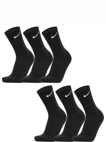 Sports Socks Everyday Cushion Crew 6 Pack SX7666 010 - NIKE - BALAAN 1