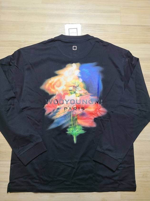 Swaying Flower Long Sleeve T-Shirt Black - WOOYOUNGMI - BALAAN 3